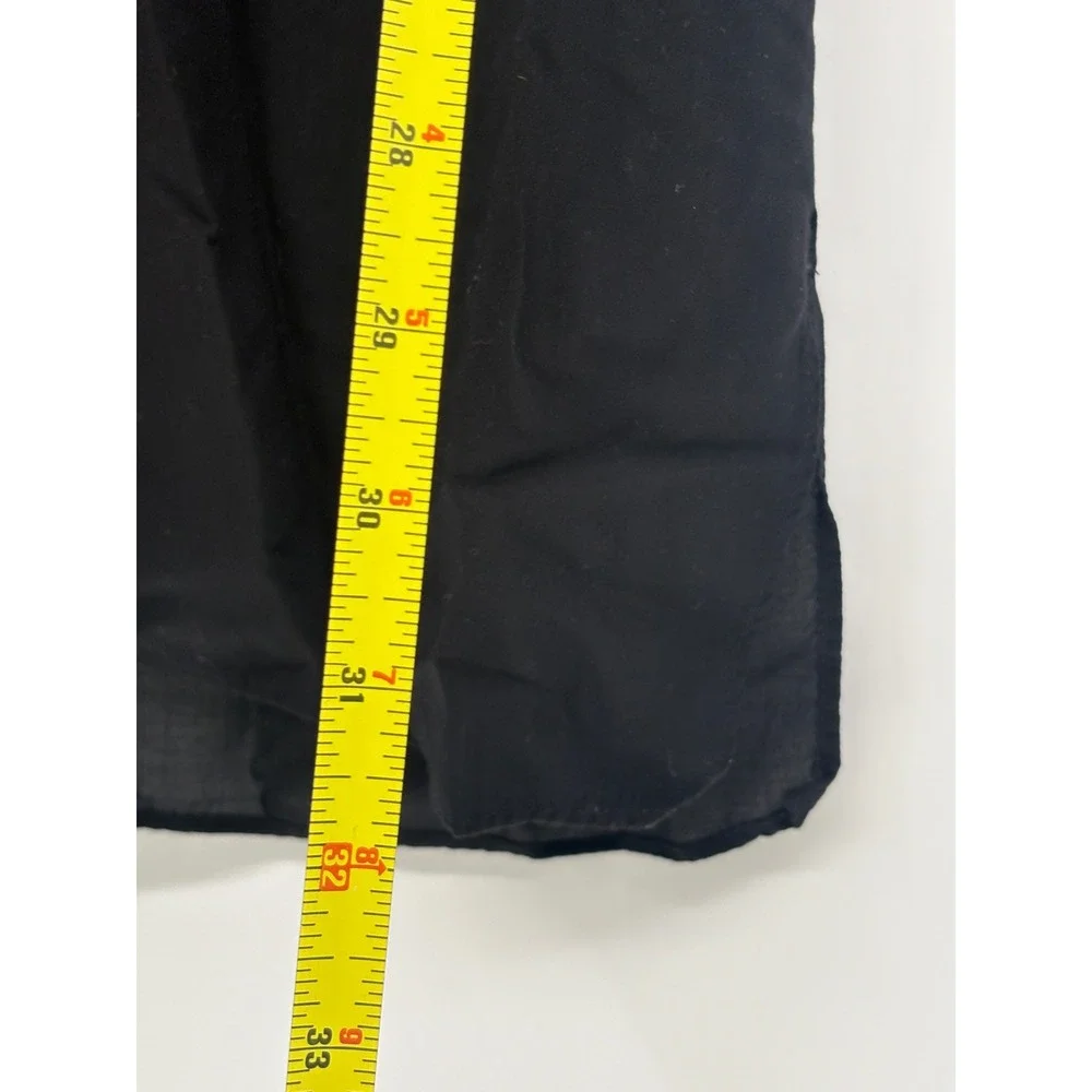 Athleta Dress‎ Women Small Sheer Resort Cover Up Beach Sleeveless Black Pockets
